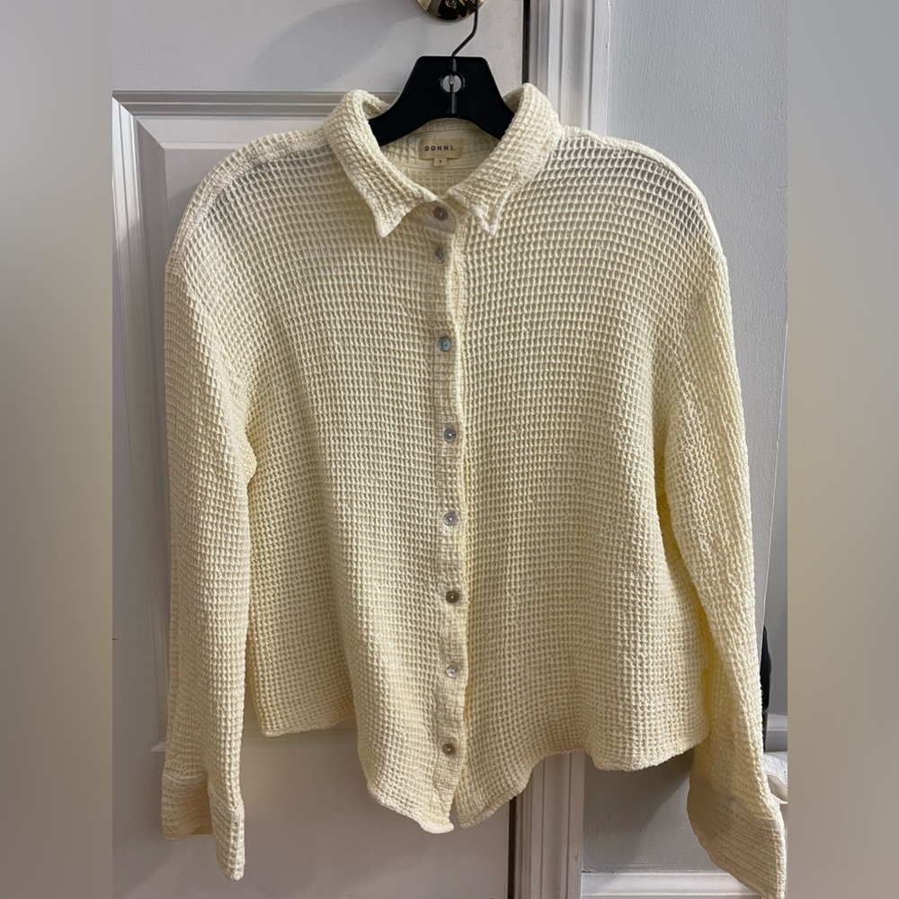 Donni waffle button up